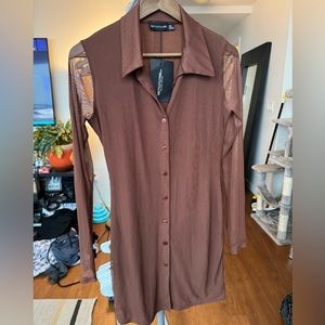 PLT Brown Shirt Dress